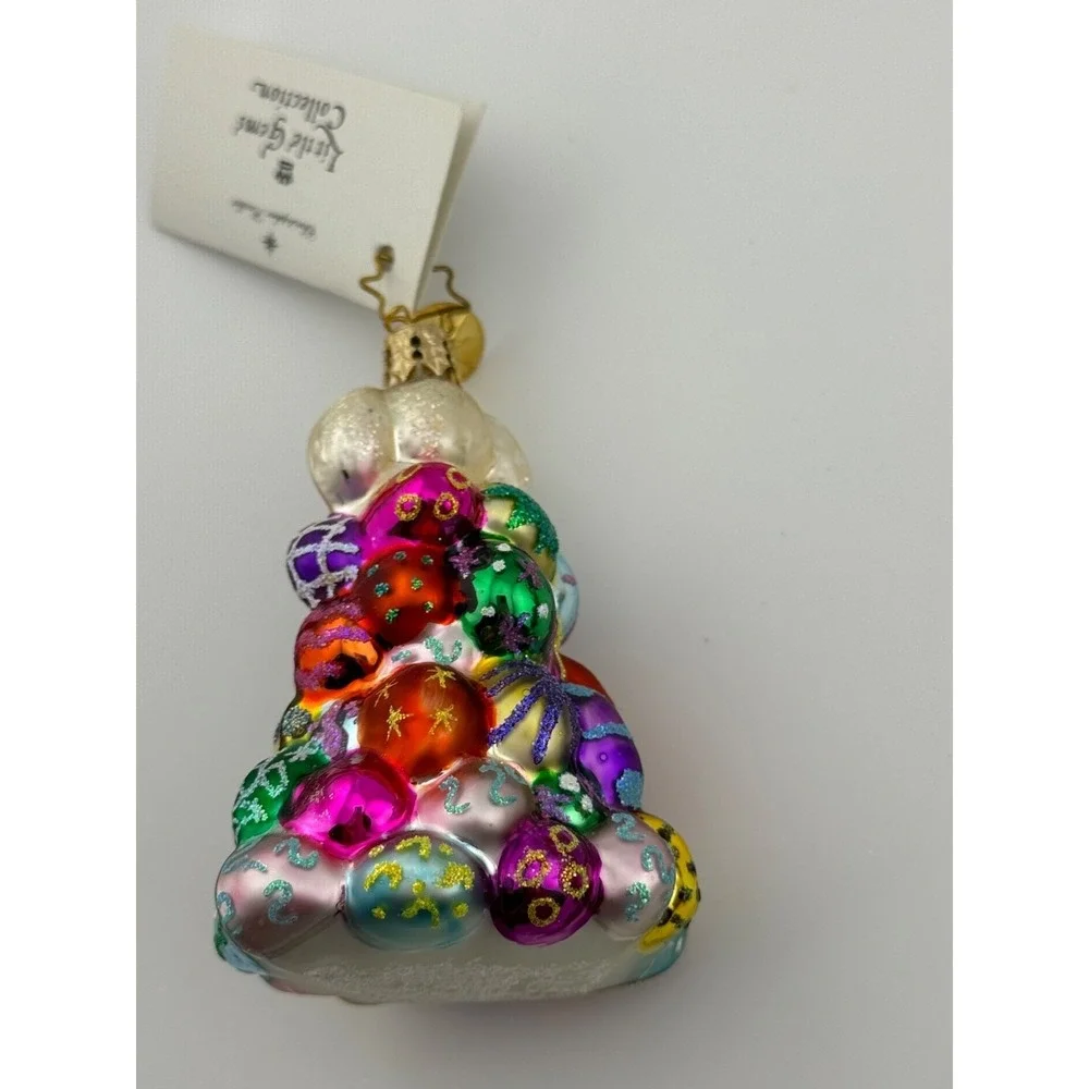 Christopher Radko High Roller Ornament Easter Bunny Rabbit Eggs‎ Little Gem